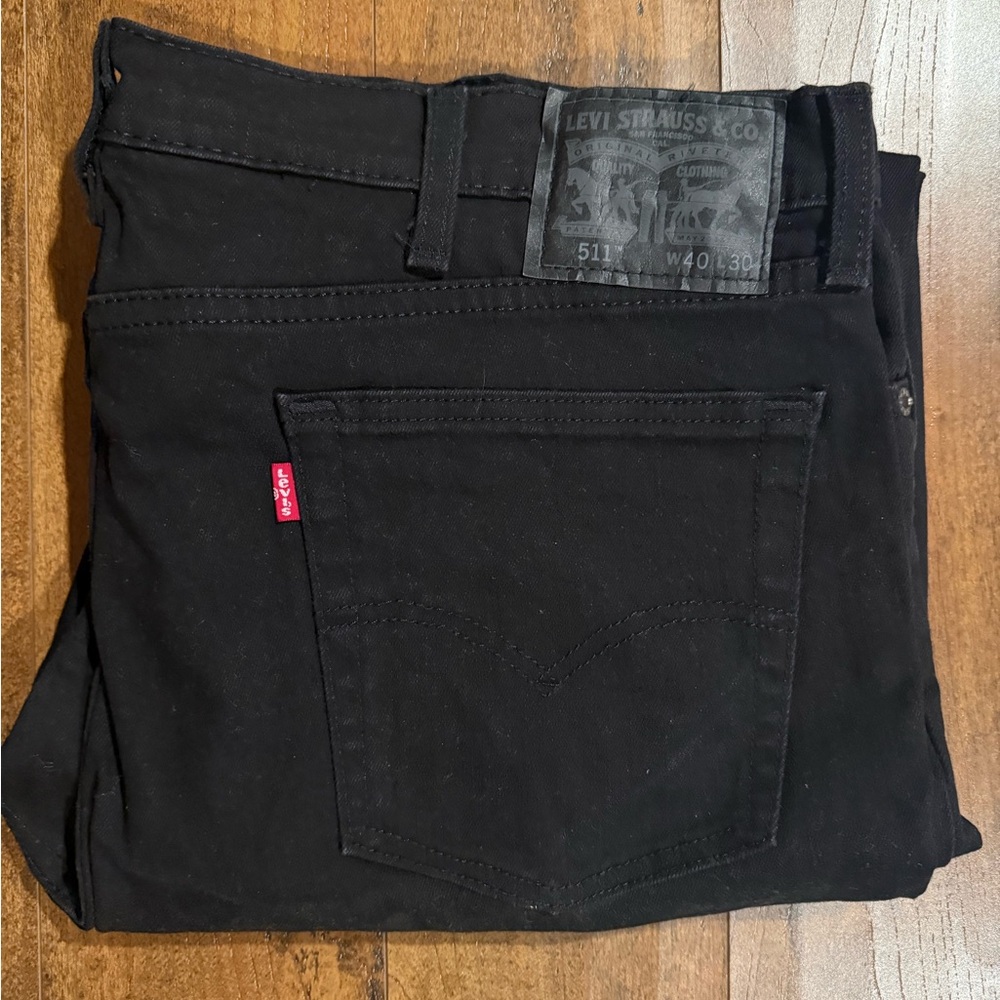 Levi's 511 Black Straight Leg Jeans W40 L32